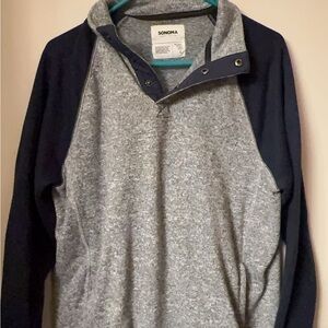 Sonoma Gray and navy Pullover